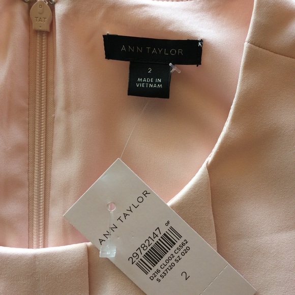 Ann Taylor Pleated Sheath Dress in Blush Pink <2> - Picture 4 of 8